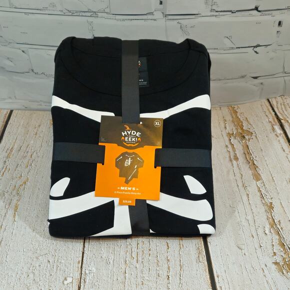 Mens Halloween 2 pc XL Skeleton Costume - Picture 2 of 3